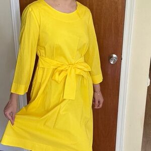 Yellow Belted Dress